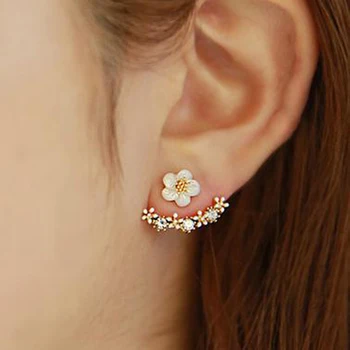 SUMENG 2023 Модные украшения Милые женские серьги-гвоздики с цветами вишни и несколькими серьгами с цветами персика