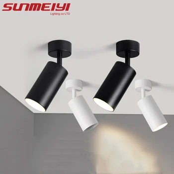 SUNMEIYI Для поверхностного монтажа с возможностью поворота на 360 ° Белые Черные светодиодные потолочные светильники со сменной лампой GU10 Настенный потолочный светильник