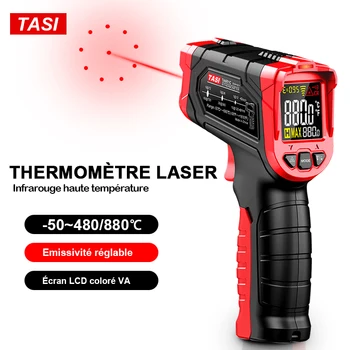 TASI 880/680/480/380 градусов Цельсия Цветной дисплей высокотемпературный инфракрасный лазерный термометр