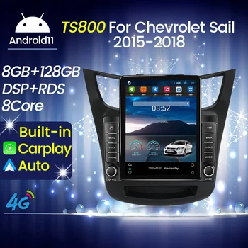 Tesla Style 8 Core Dsp Android 11 Автомобильный Радио Мультимедийный Плеер Для Chevrolet Sail aveo 2015-2019 Carplay Авторадио gps 2Din dvd