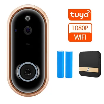 Tuya Smart Home Ring Видеодомофон Wifi Беспроводной Видеодомофон Камера Дверного звонка Домофон IP Камера безопасности HD Ночного видения