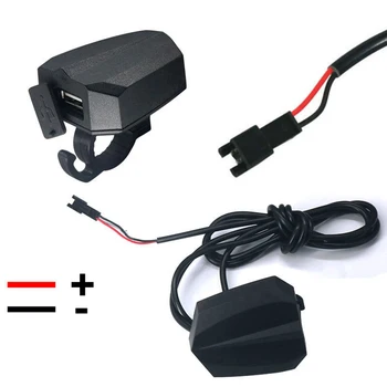 USB-зарядное устройство для электрического велосипеда, водонепроницаемое 53x46 мм, 12-60 В постоянного тока, Зарядное устройство для телефонов, USB-зарядное устройство, Выход 5 В 2A, Запчасти для велосипеда