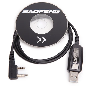 USB-Кабель Для программирования Baofeng с компакт-диском с драйверами Для Портативной Рации Baofeng UV-5R UV-82 BF-888S UV-S9 PLUS UV-13 Pro UV16 Pro