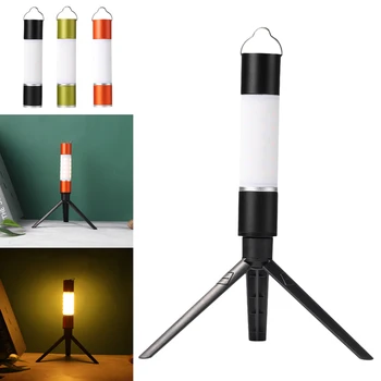 USB Перезаряжаемый Подвесной фонарик, Масштабируемый СВЕТОДИОДНЫЙ Телескопический Фонарик со штативом, Лампа для кемпинга, Фонарь, Ночник на открытом воздухе