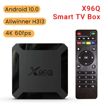 X96Q Smart TV Box Android 10,0 4K Allwinner H313 4K Телеприставка H.265 HEVC Медиаплеер 2,4 G WiFi 2 ГБ 16 ГБ