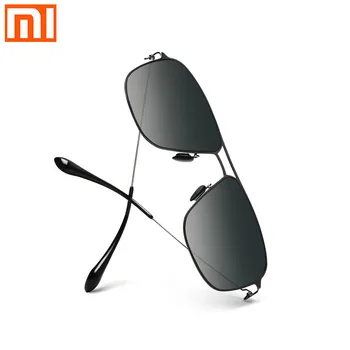 Xiaomi Mijia classic Box Солнцезащитные очки Pro Box Градиентно-серый Классический Квадратный Каркас из нержавеющей стали, Поляризованные линзы, защита от ультрафиолета и масла