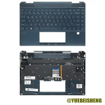 Yuebeisheng New/org Для HP Spectre X360 13-AP TPN-Q212 подставка для рук для арабской клавиатуры с подсветкой верхней крышки, темно-синий