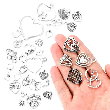 YuenZ 10шт 5-цветная буква LOVE Hearts, Модные антикварные подвески для ожерелья, изготовления ювелирных изделий, аксессуаров DIY 20 * 18 мм A42