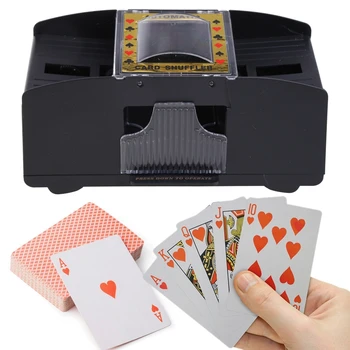 Автоматическая система перетасовки карт Настольные игры с управлением Игральными картами из 2 колод Автоматическая рукоятка
