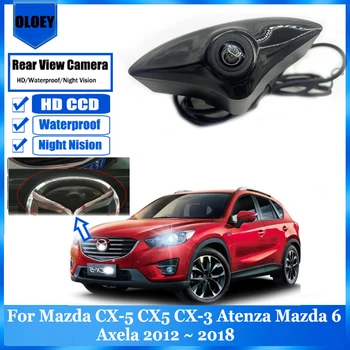 Автомобильная Камера Переднего обзора для Mazda CX-5 CX5 CX-3 Atenza Mazda 6 Axela 2012 ~ 2018 Парковочная HD CCD Камера Ночного Видения С Логотипом Спереди