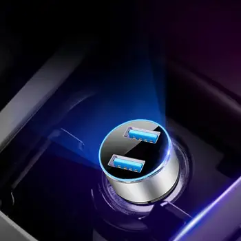 Автомобильное зарядное устройство USB Полезное компактное автоматическое зарядное устройство с защитой от помех 3.1A 2 USB с высокоскоростной зарядкой для внедорожника Tuck