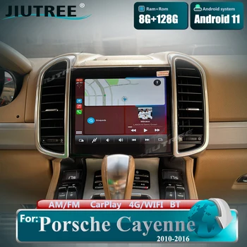 Автомобильное радио 128G для PORSCHE CAYENNE 2010-2016 Android Мультимедийный плеер с синим экраном GPS Навигация DVD Авто Стерео Carplay