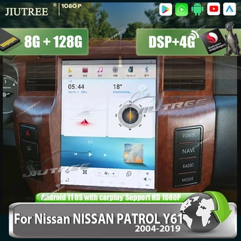 Автомобильное Радио GPS Стерео Qualcomm 665 Android11 Для NISSAN PATROL Y61 2004 2005-2019 Автомобильный стерео 12,1 дюймовый DVD Мультимедийный Плеер 2 Din