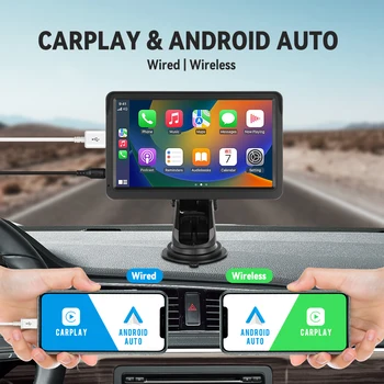 Автомобильный мультимедийный плеер Carplay для iphone Резервная камера Android Автомагнитола Видеомонитор Беспроводной сенсорный экран PND