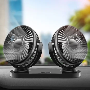 Автомобильный охлаждающий вентилятор USB, вращающийся на 360 °, автоматический вентилятор воздушного охлаждения, электрический автомобильный охладитель, 3 скорости, регулируемая для приборной панели автомобиля, грузовика-фургона