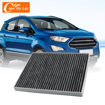 Автомобильный фильтр для кондиционирования воздуха в салоне с пыльцой, Нетканый материал с активированным углем для Ford Ecosport 2013 2014 2015 2016 2017