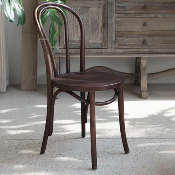 Американские обеденные стулья из массива дерева, Простая бытовая мебель, стул для кафе со спинкой, Современная стойка регистрации, кресло для отдыха на балконе, G