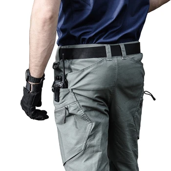 Армейские брюки в стиле милитари, мужская городская тактическая одежда, армейские брюки с множеством карманов, Уникальные повседневные брюки из ткани Рипстоп.