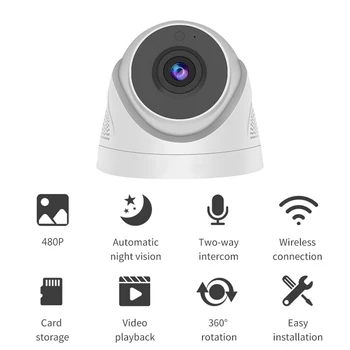 Аудио HD WiFi Беспроводной удаленный мониторинг Камера наблюдения Автоматическое Отслеживание Ночного видения CCTV Security Indoor Outdoor IP Came