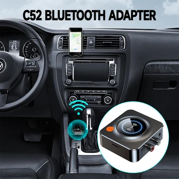 Аудиоадаптер C52 TV Receiver Bluetooth-совместимый Индукционный Двухканальный NFC Качество звука Без Потерь Без задержки 4шт В час-best