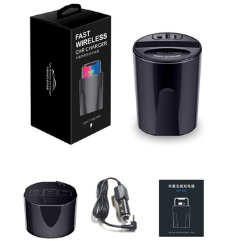 Беспроводное автомобильное зарядное устройство, чашка 10 Вт, быстрое беспроводное зарядное устройство Qi для iPhone Samsung, чашка для автомобильного зарядного устройства, держатель для телефона Xiaomi