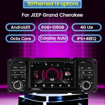 Беспроводной Carplay Android 11 Автомобильный Радио Стерео Мультимедийный Плеер Для JEEP Grand Cherokee Liberty Wrangler Chrysler Dodge DSP RDS