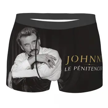 Боксерские шорты Johnny Hallyday Rock, мужские трусы с 3D принтом, Мягкое французское нижнее белье France Singer, трусики, трусы