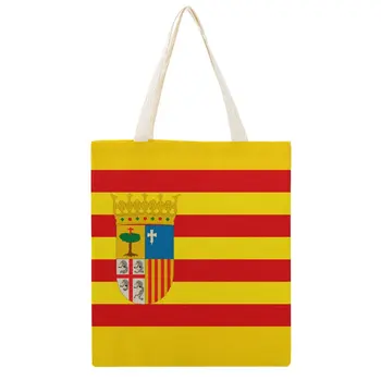 Большая холщовая сумка Martin с флагом Арагона, забавная новинка, забавный графический рюкзак на шнурке, кошелек высшего качества