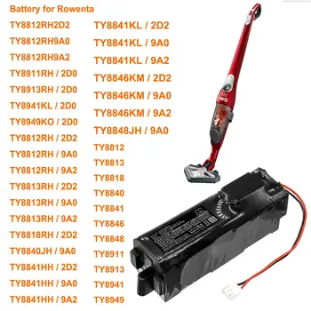  Вакуумный аккумулятор емкостью 2600 мАч для Rowenta TY8813, TY8818, TY8840, TY8841, TY8846, TY8848, TY8911, TY8913, TY8941, TY8949, TY8812
