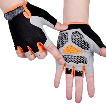 Велосипедные перчатки, противоскользящие, защищающие от пота, мужские Женские перчатки на полпальца, Дышащие противоударные спортивные перчатки, велосипедные перчатки, военные