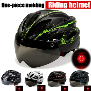 Велосипедный шлем для защиты от столкновений, спортивный велосипедный шлем с задним фонарем, портативный легкий, сверхлегкий, регулируемый для скейтбординга, скутера