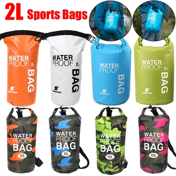 Водонепроницаемая спортивная сумка объемом 2 л Водостойкий гермомешок для хранения Телефона Сумка для плавания на каяках Походная сумка для плавания на открытом воздухе