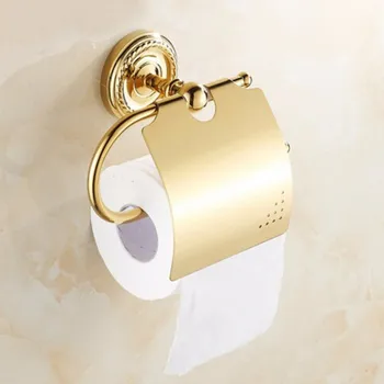 Высококачественный классический Золотой держатель для туалетной бумаги, медный держатель для бумажных полотенец, коробка для салфеток, оборудование для ванной комнаты, роскошный держатель для рулона бумаги.