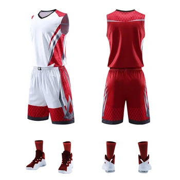 Высококачественный комплект тренировочной баскетбольной майки для детей и мужчин, пустые командные спортивные костюмы, дышащая спортивная баскетбольная форма на заказ