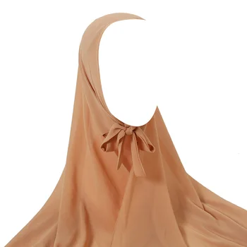 Высококачественный шарф-хиджаб из пузырчатого шифона мгновенного действия с повязкой, шаль для мусульманских женщин, Тюрбан, Дышащая исламская повязка на голову