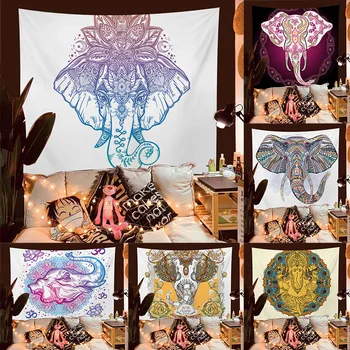 Гобелен с изображением животного Слона Декор стен Украшение дома в гостиной С 3D-принтом Подвесная Фоновая Ткань