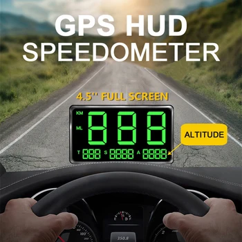 Головной дисплей HUD Автомобильный C80 C90 C60 C60S Цифровой GPS HUD Спидометр Автомобильная Сигнализация О Превышении скорости HUD 헤드업 디스플레이 Автомобильные Аксессуары