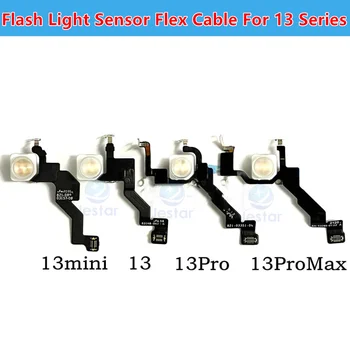 Датчик света вспышки Светодиодное освещение Гибкий кабель фонарика для iPhone 12 13 Series Pro ProMax Mini Запасные части для ремонта