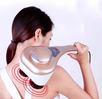Двойная массажная палочка электрический массажер шеи плеча талии с избиением многофункционального массажа тела