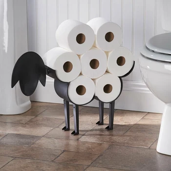Декоративный держатель для туалетной бумаги в виде овечки - отдельно стоящее хранилище салфеток для ванной комнаты