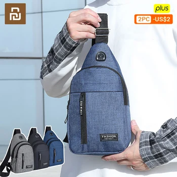 Деловая мужская нагрудная сумка Youpin, сумка через плечо, повседневная холщовая дорожная поясная сумка, многофункциональная водонепроницаемая небольшая сумка