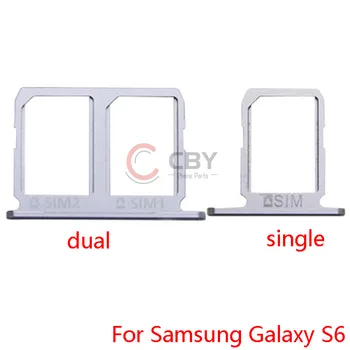 Держатель лотка для sim-карты Samsung Galaxy S6 Edge G920 G925 Держатель лотка для SIM-карты Разъем адаптера Запасные части