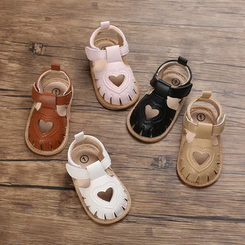 Детская обувь для прогулок, Сандалии для младенцев 0-1 лет, Летние дышащие носки с мягкой подошвой для девочек, Обувь для новорожденных