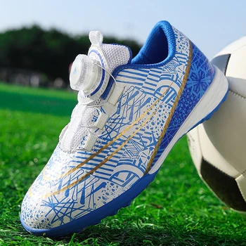 Детская футбольная обувь Бесплатная доставка, искусственная трава для тренировок, подростковый быстрый футбол, теннис, высококачественная футбольная обувь для девочек