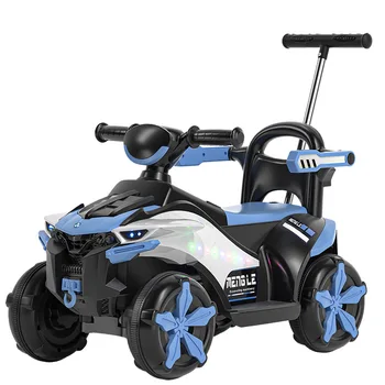 Детские электромобили с дистанционным управлением Bluetooth, четырехколесный внедорожный пляжный автомобиль, Родительская детская коляска, взрослые детские автомобили