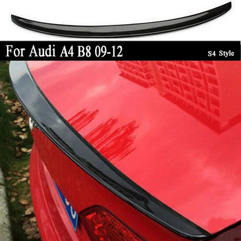 Для Audi A4 B8 2009 2010 2011 2012 карбоновый задний спойлер багажника Boot Lip S4 Style