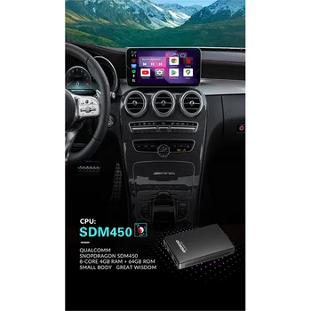 Для-Audi Mazda Toyota Беспроводной Apple CarPlay Ai Box 4G + WIFI/4 + 64G 10.0 Android Ai Адаптер Box Автомобильный Мультимедийный плеер GPS