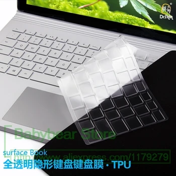 Для Microsoft Surface Book 13,5-дюймовый моющийся чехол для клавиатуры из прозрачного ТПУ Клавиатура ноутбука Водонепроницаемая пленка для покрытия Surfacebook 13