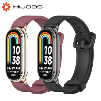 Для Xiaomi Mi Band 8 Ремешок Силиконовый браслет для Smart Band 8 Аксессуары для часов Замена браслетов Miband 8