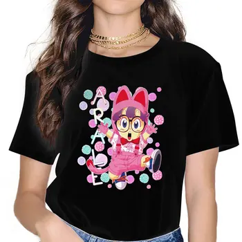 Женская футболка с рисунком Арале и какашек Dr Slump Robot Girl в стиле аниме, панк, унисекс, футболка с круглым вырезом, Harajuku